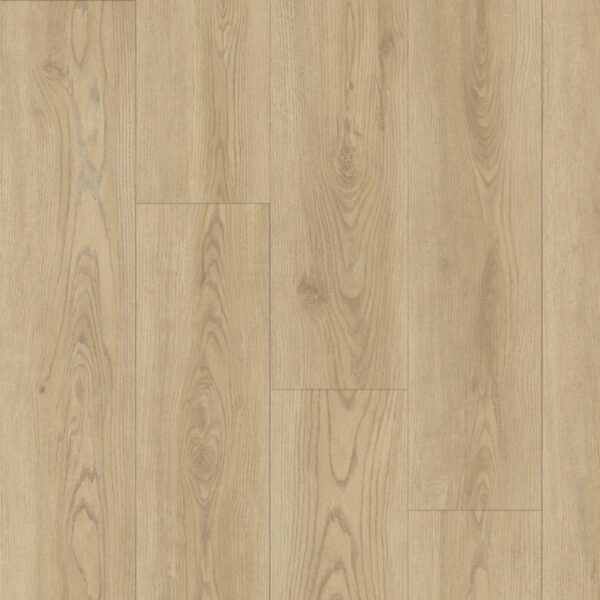 Panele podłogowe Cosmopolitan 4V Oslo Oak – jasny dębowy dekor z naturalnym usłojeniem, klasa AC5, 1346 × 213 × 8 mm.