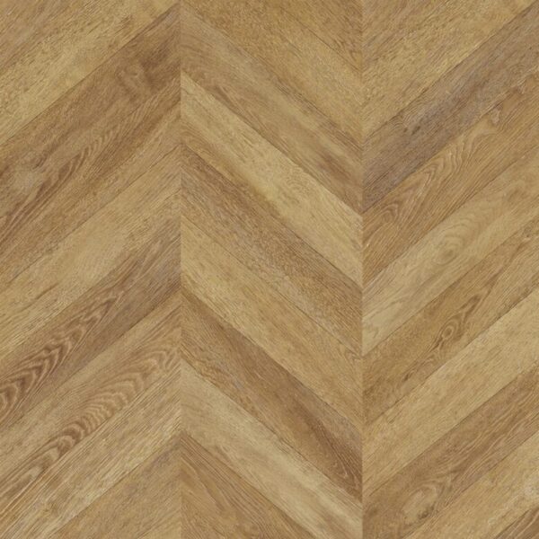 Panele podłogowe FAUS Masterpieces Boho Chevron – wzór jodełki/chevron, jasny dąb, wyraźne usłojenie (AC6, 1184 × 293,4 × 8 mm)