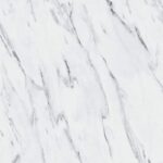 Panele Industry Tiles Statuario Marble – jasny marmur statuario z delikatnym użyleniem, efekt dużej płyty, klasa AC6, 1182,2 × 601 × 8 mm.