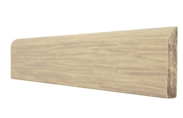Listwa bambusowa przypodłogowa Bamboo Creme szczotkowana 1830x70x14mm – lita deska bambusowa w jasnym kremowym odcieniu z zaokrąglonym profilem